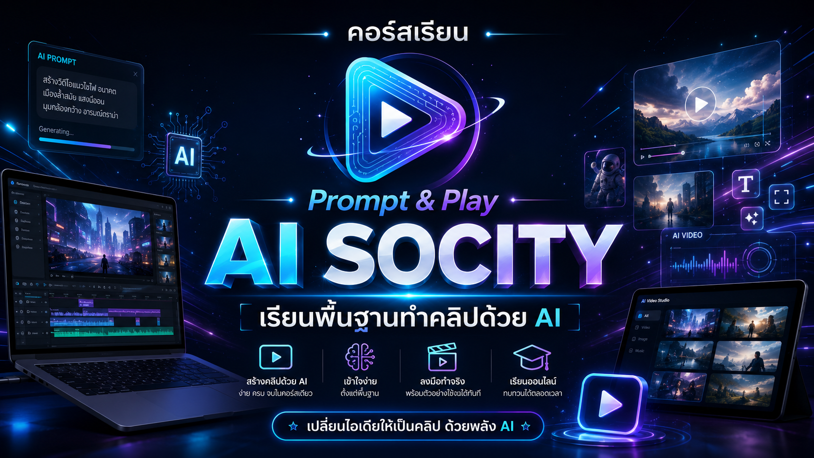 คอร์ส PROMPT&PLAY AI SOCITY