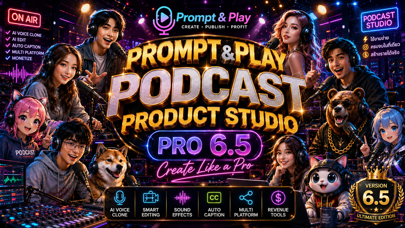 Prompt & Play Podcast Product Studio Pro